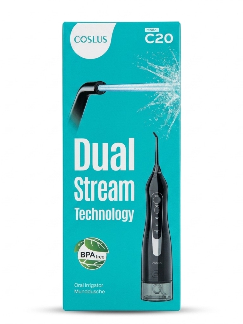 COSLUS C20 Cordless Water Dental Flosser Black